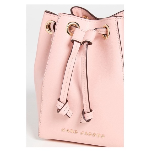 New! MARC JACOBS Crossbody Bucket Leather Bag in Rose Pink - Picture 4 of 12